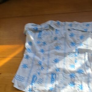 Wild Fable Blue and White Smocked Top